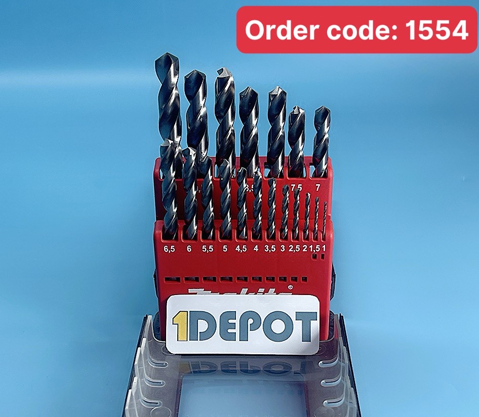 Bộ 19 mũi khoan kim loại Makita D-29941, kích thước 1-10mm