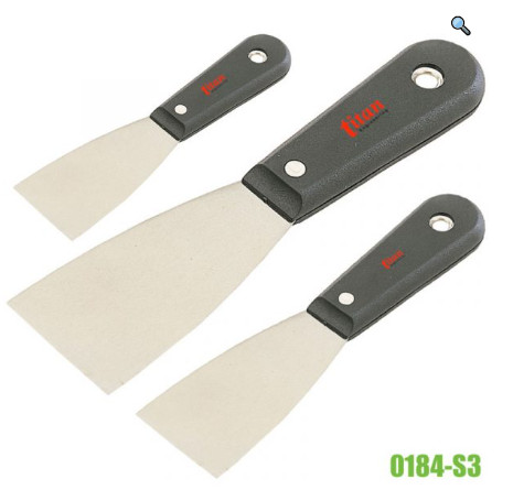 Bộ dao bả bột 0184-S3, gồm 3 cây, cán bằng nhựa cứng FERVI.