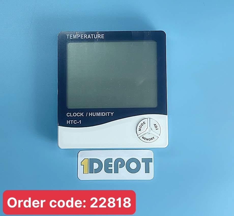 Đồng hồ đo nhiệt độ, độ ẩm điện tử M&MPro HTC-1, 0 ~ + 50 oC, độ ẩm 30% ~ 90%