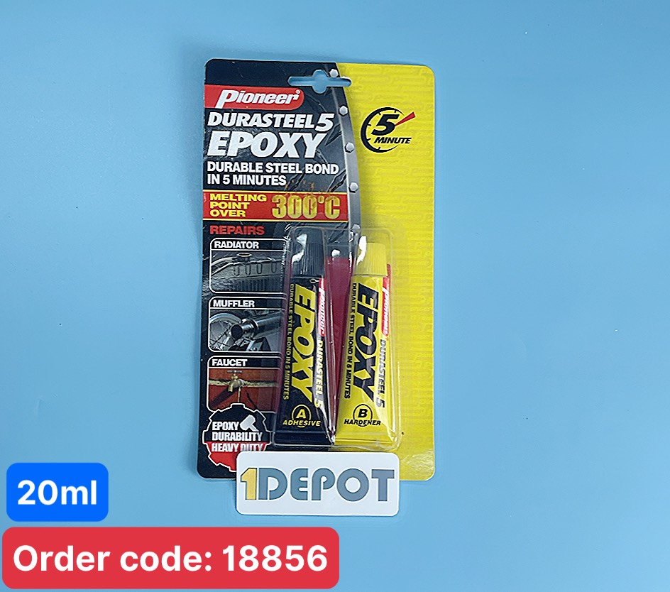 Keo hai thành phần AB Epoxy Pioneer Durasteel Five Minute, 35gr (20ml)