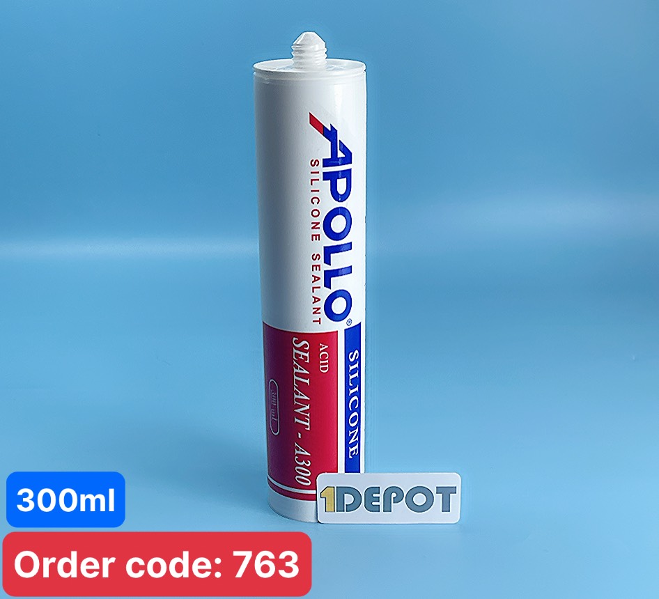 Keo silicone Apollo A300 300ml màu trắng trong