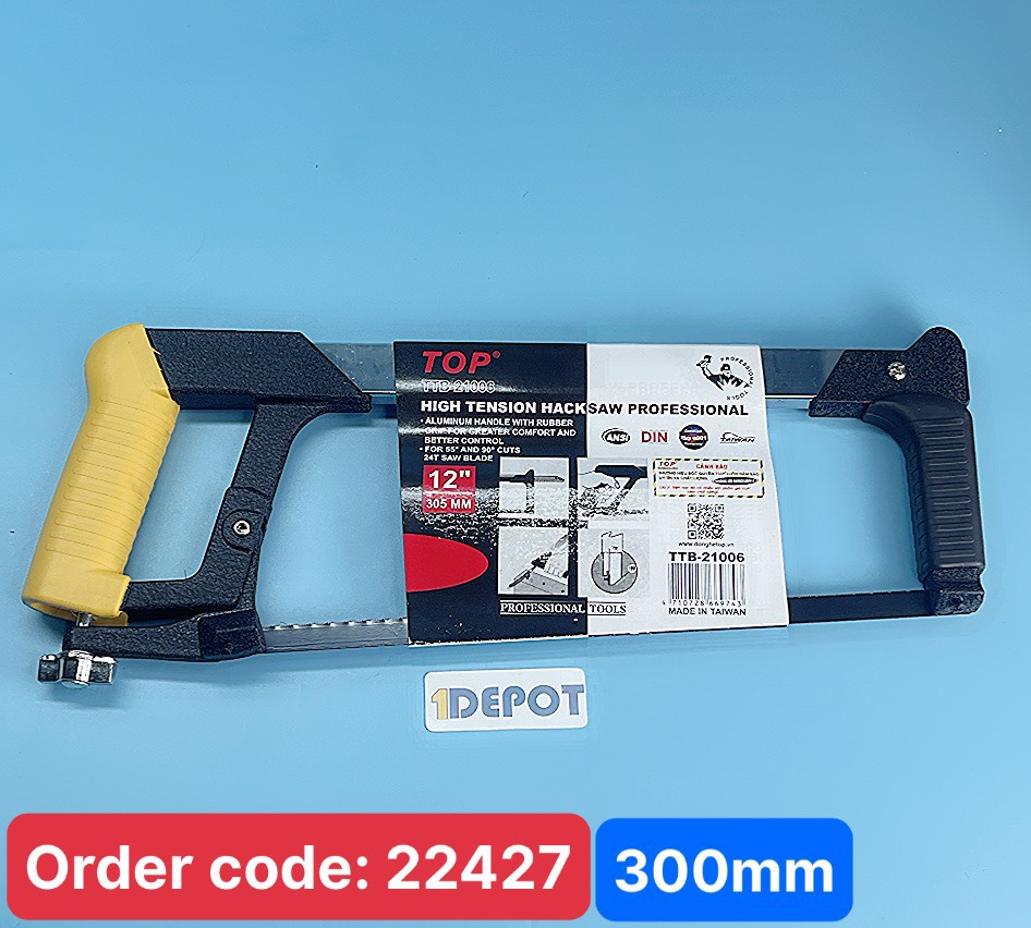 Khung cưa sắt 12 inch (300mm) Top TTB-21006, màu đen vàng