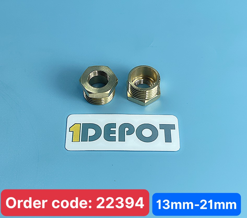 Lơ đồng chuyển ren từ 1/4” (13mm) => 1/2” (21mm)