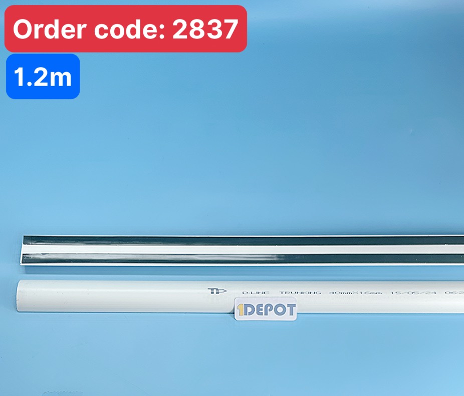 Nẹp luồn dây điện bán nguyệt 4P Tiến Phát DL40, rộng 40mm x cao 16mm, cây dài 1m2