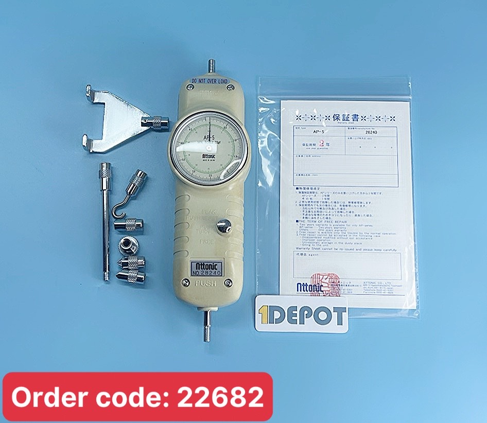 Thiết bị đo lực kéo đẩy Attonic AP-5, dải lực 5kg/50N ( vạch chia 20g/0.2N)