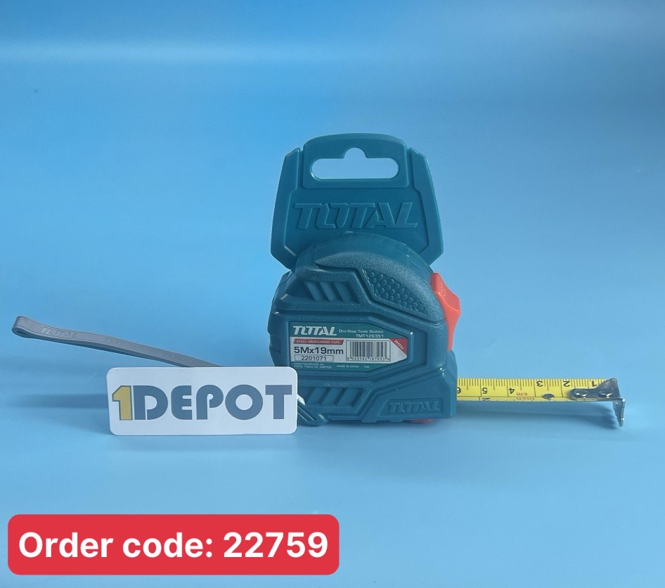 Thước cuộn thép Total tools TMT126351, chiêu dài 5m