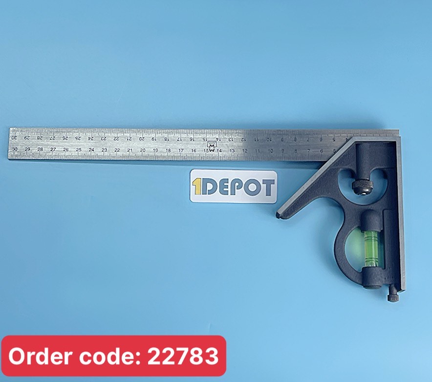 Thước đo góc vuông Moore And Wright MW525-01 chiều dài lưỡi đo 300mm Vạch chia 0.2mm Chất liệu thép cao cấp Phần đế có lọ thủy tinh