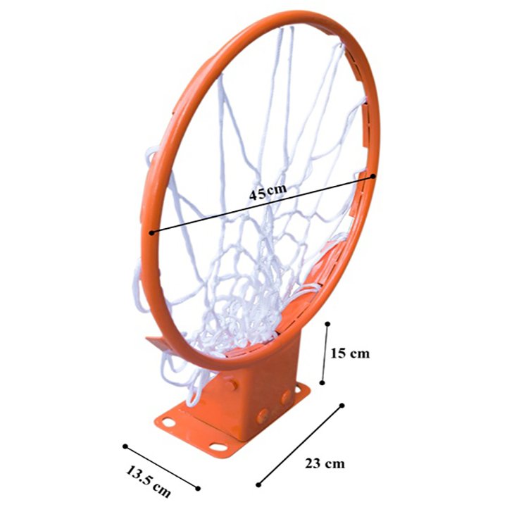 Vành bóng rổ đường kính 45cm kèm 1 lưới