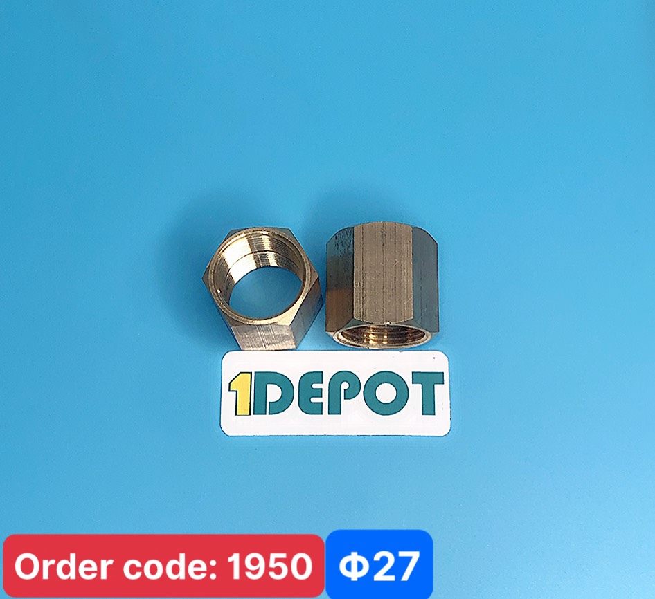 Nối thẳng 2 đầu ren trong ø27 chất liệu đồng