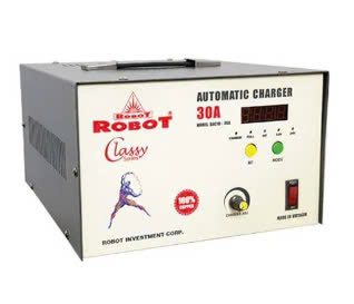 Sạc ắc quy tự động hãng ROBOT AP15 BAC18-30A, 12v/24v, dây nhôm
