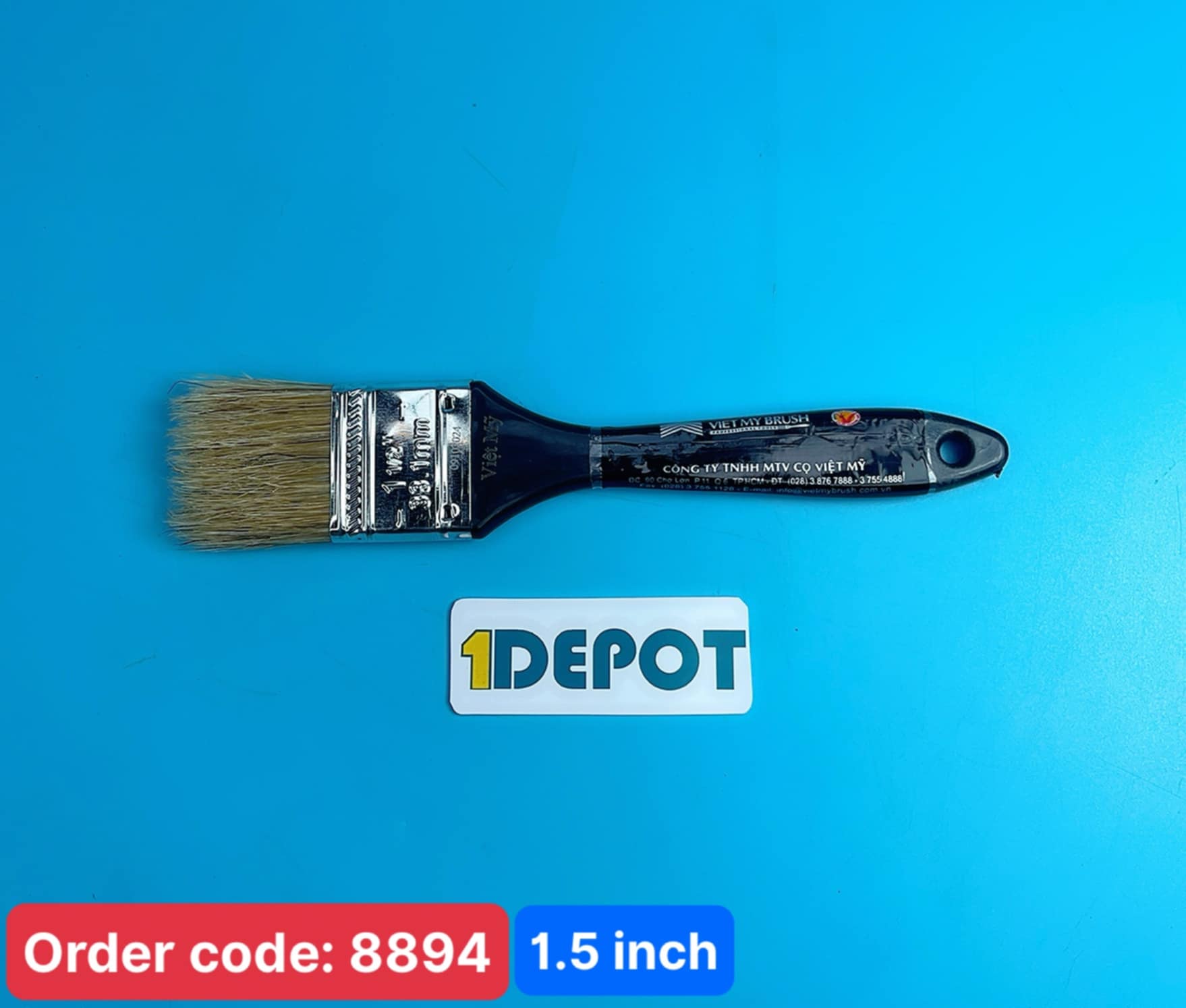 Cọ sơn WIN cán nhựa màu đen 1,5 inch Việt Mỹ