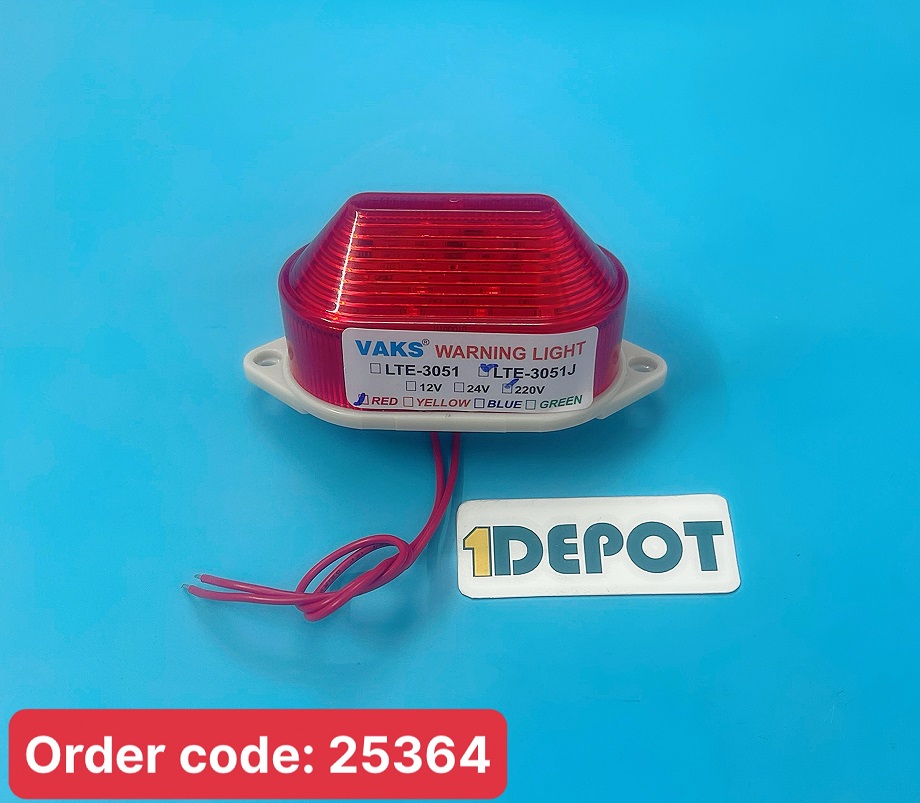Đèn LED cảnh báo nhỏ 220V24v đèn nhấp nháy LTE-3051J có còi ( màu đỏ 220v)