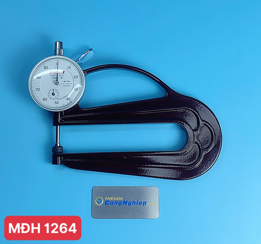 Đồng hồ đo độ dày loại hiển thị cơ Peacock H, dải đo 0-10mm, độ chia 0.01mm