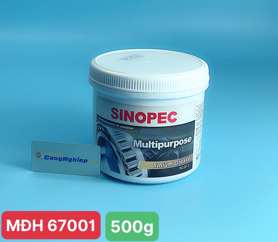Mỡ bôi trơn chịu nhiệt Sinopec Crystal Grease NLGI 3 500gr