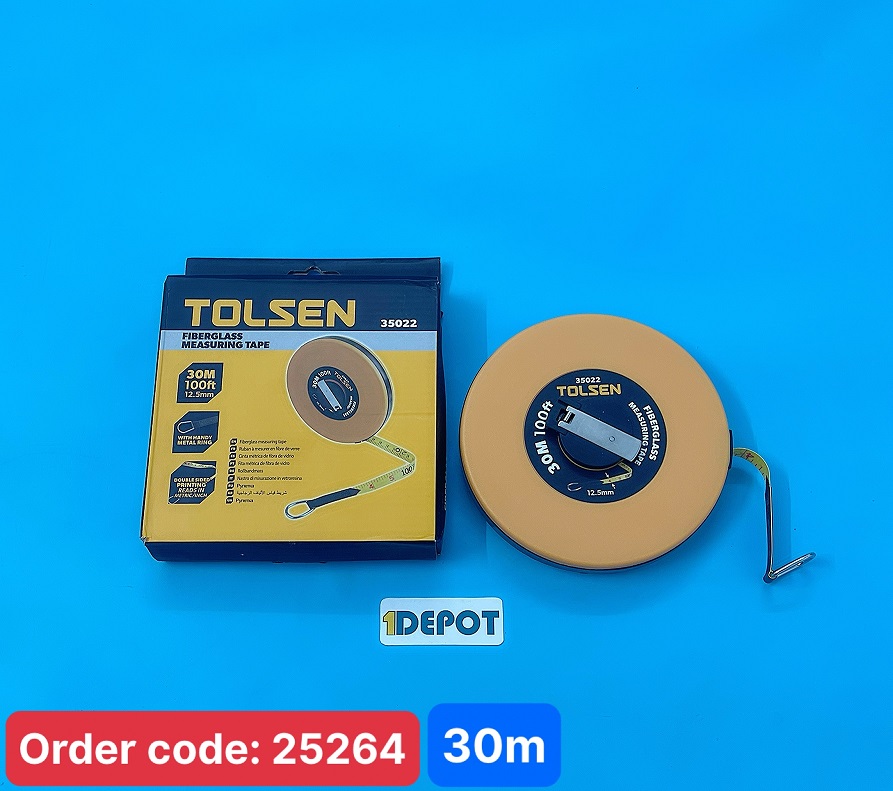 Thước dây nhựa 30m x 12.5mm TOLSEN 35022