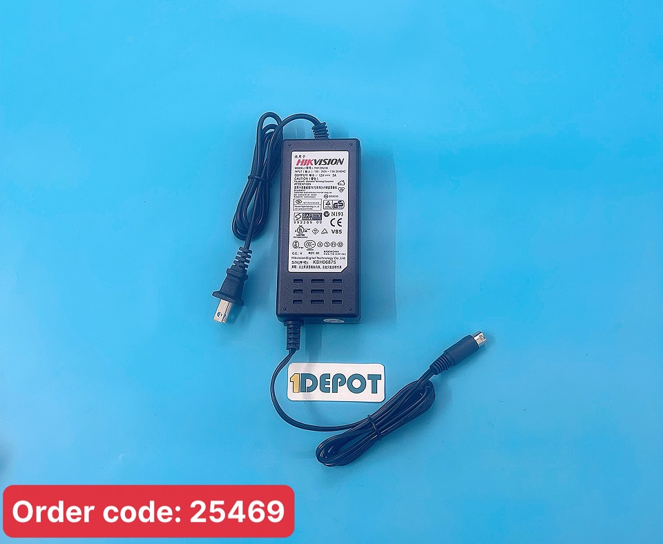 Bộ nguồn Hikvision 12v5a chân tròn 4 kim