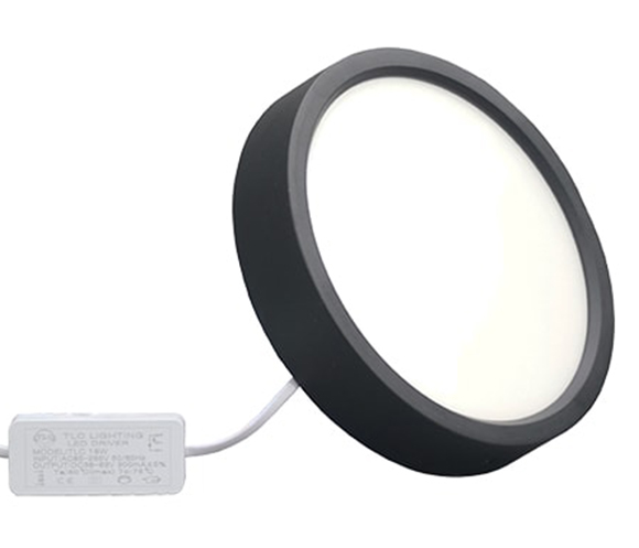 Đèn led ốp trần tròn vỏ đen TLC-ONT-TD-18W-01 ánh sáng trắng