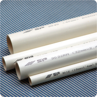 Ống luồn dây điện PVC Sino chịu lực nén 750N SP9020 Φ20 dày 1.55mm, dài 2.92m