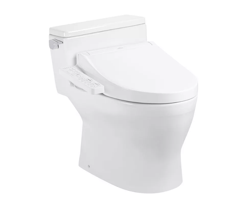 Bàn cầu 1 khối Toto MS188VKW16, kết hợp nắp rửa điện tử WASHLET dòng C2