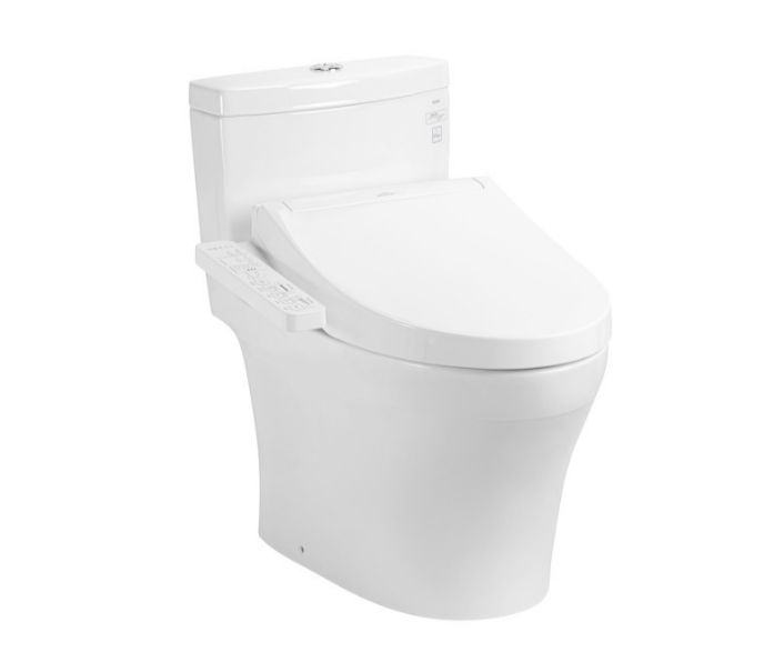 Bàn cầu một khối Toto MS889DRW16, kèm nắp rửa điện tử WASHLET dòng C2. phụ kiện bao gôdm bích nối sàn, van dừng