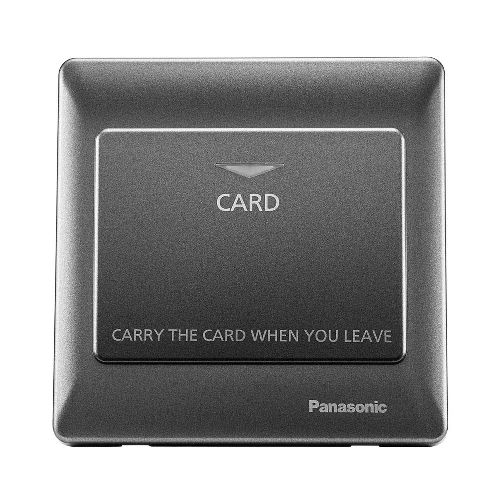 Bộ công tắc thẻ Panasonic WEC5781MYH-VN, ,màu đen ánh kim