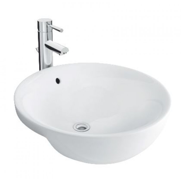 Chậu Rửa Lavabo bán âm bàn Inax L-333V, hình tròn, kích thước 440x440x185 mm