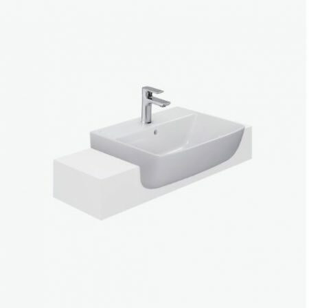 Chậu rửa lavabo bán âm bàn Inax L-345V (EC/FC), kích thước 435x530x196 mm