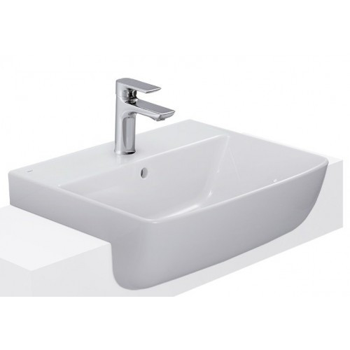 Chậu rửa lavabo bán âm bàn inax L-345V(EC/FC), dòng S200, kích thước 530x435x196mm