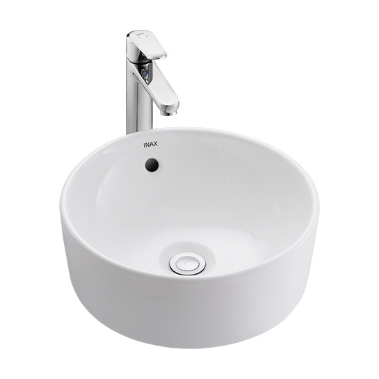 Chậu Rửa Lavabo đặt bàn Inax L-295V, hình tròn, kích thước 380x380x173 mm