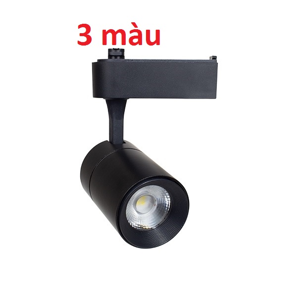 Đèn led chiếu điểm gắn ray 20W TCE 005, Ánh sáng 3 chế độ, vỏ đen, kích thước Ø65x155mm