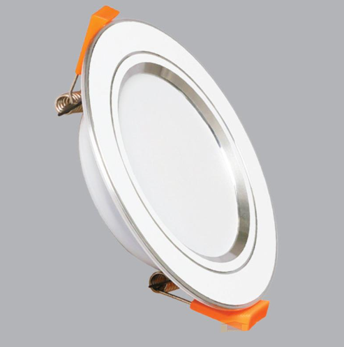 Đèn LED Downlight MPE 9W DLB2-9N viền bạc, ánh sáng trung tính, loại tròn âm trần
