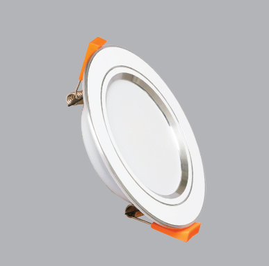 Đèn LED Downlight MPE 9W DLBL-9N viền bạc, ánh sáng trung tính, loại tròn âm trần