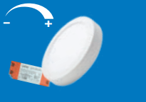 Đèn LED ốp trần tròn có thể điều chỉnh độ sáng MPE 12W SRPL-12V/DIM, 170x35 mm, ánh sáng vàng