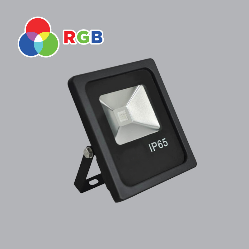 Đèn Led pha MPE 10W, 115x135x40mm - FLD-10RGB