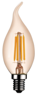 Đèn led sợi tóc Edison 4W Mỹ Linh C35-4TL-27, ánh sáng vàng 2700K, vỏ trắng