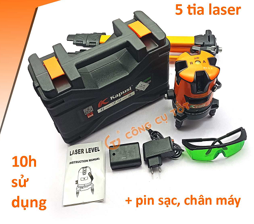 Máy cân bằng Laser 5 tia xanh Kapusi K-2632