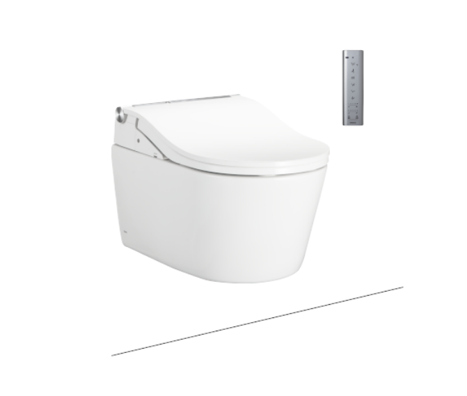 Bàn cầu treo tường Toto CW542HME5UNW1/TCF801CZ/WH172AT, kèm nắp rửa điện tử WASHLET seri RW