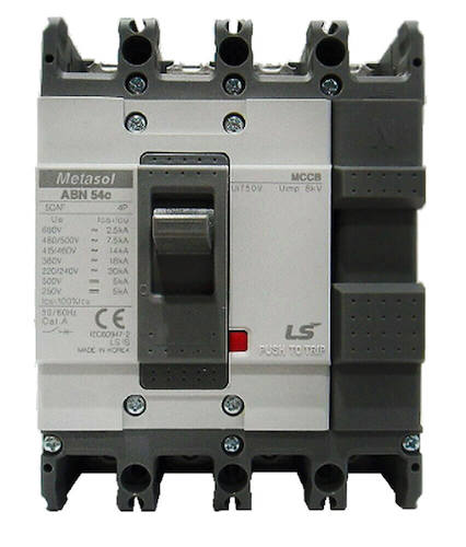 Cầu dao điện MCCB 125A 30KA, LS ABN204c, loại khối 4 Pha