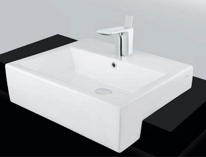 Chậu rửa lavabo bán âm bàn Toto LW647CJW/F