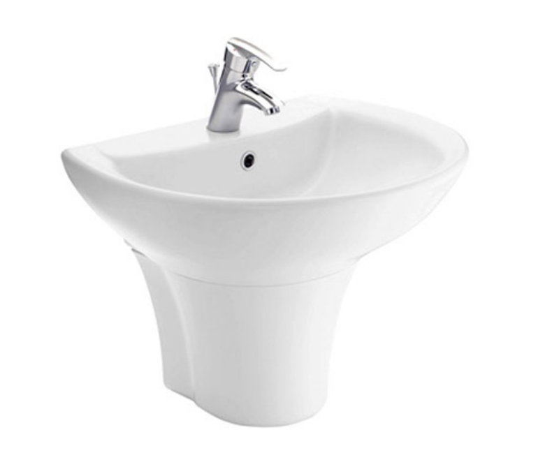 Chậu rửa lavabo chân lửng Toto LT942CK/PT942HKF