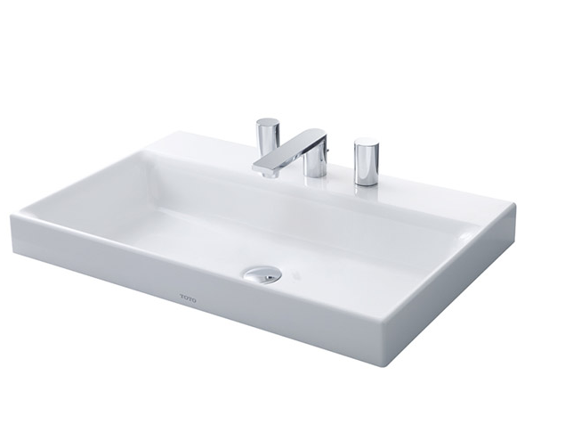 Chậu rửa lavabo đặt trên bàn 1 lỗ Toto LW1617CB