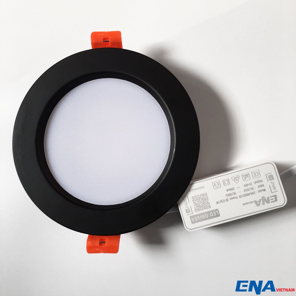 Đèn led downlight âm trần đen 9W Ø90 DTD series ENA DTD09-120/SE3D, 3 màu ánh sáng