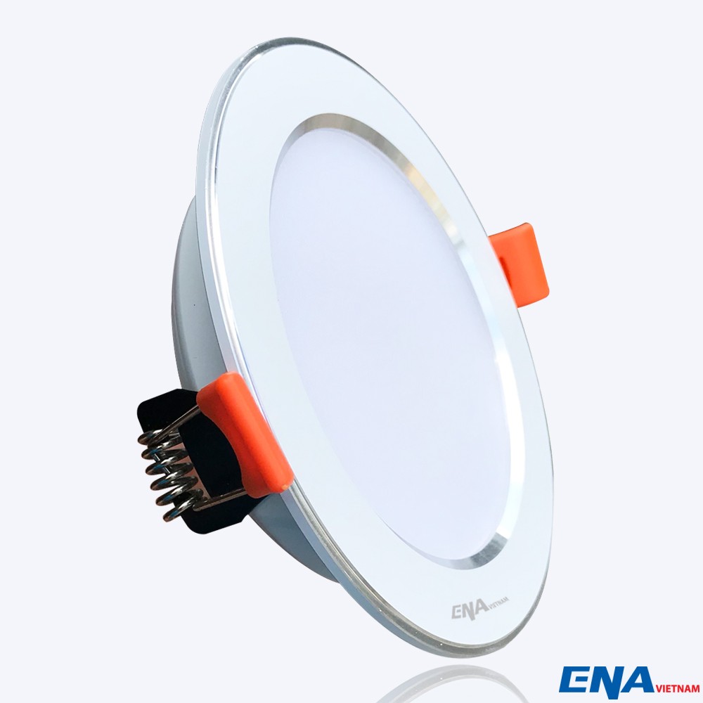 Đèn led downlight âm trần viền bạc 12W Ø105 DTF series ENA DTF12-140/SE(N)B, ánh sáng trung tính