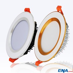 Đèn led downlight âm trần viền bạc 7W Ø90 DTJ series ENA DTJ07-120/SE(T)B, ánh sáng trắng