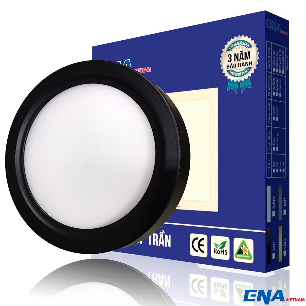 Đèn led ốp trần đen 12W Ø170 OF series ENA OTF12-170/SE(N), ánh sáng trung tính