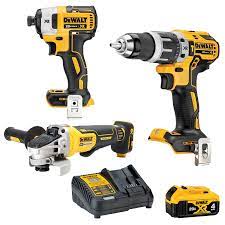 Combo Thân Máy Dewalt DCD796N + DCF887N + DCG406N – Tặng Pin DCB182-KR + Sạc Nhanh DCB115-KR