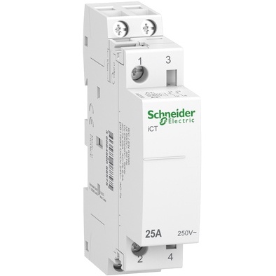 Khởi động từ Acti9 iCT, 1P, điện áp cuộn dây 230/240VAC, 25A, Schneider A9C20731, loại 1NO