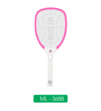 Vợt muỗi 3688 Mỹ Linh EA-ZG0001B, Màu hồng trắng