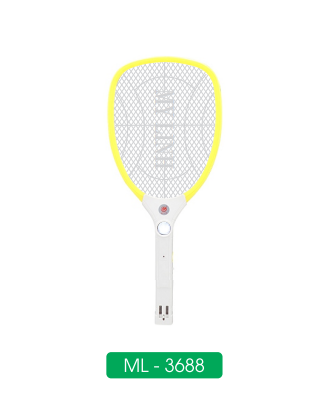 Vợt muỗi 3688 Mỹ Linh EA-ZG0001B, màu vàng trắng