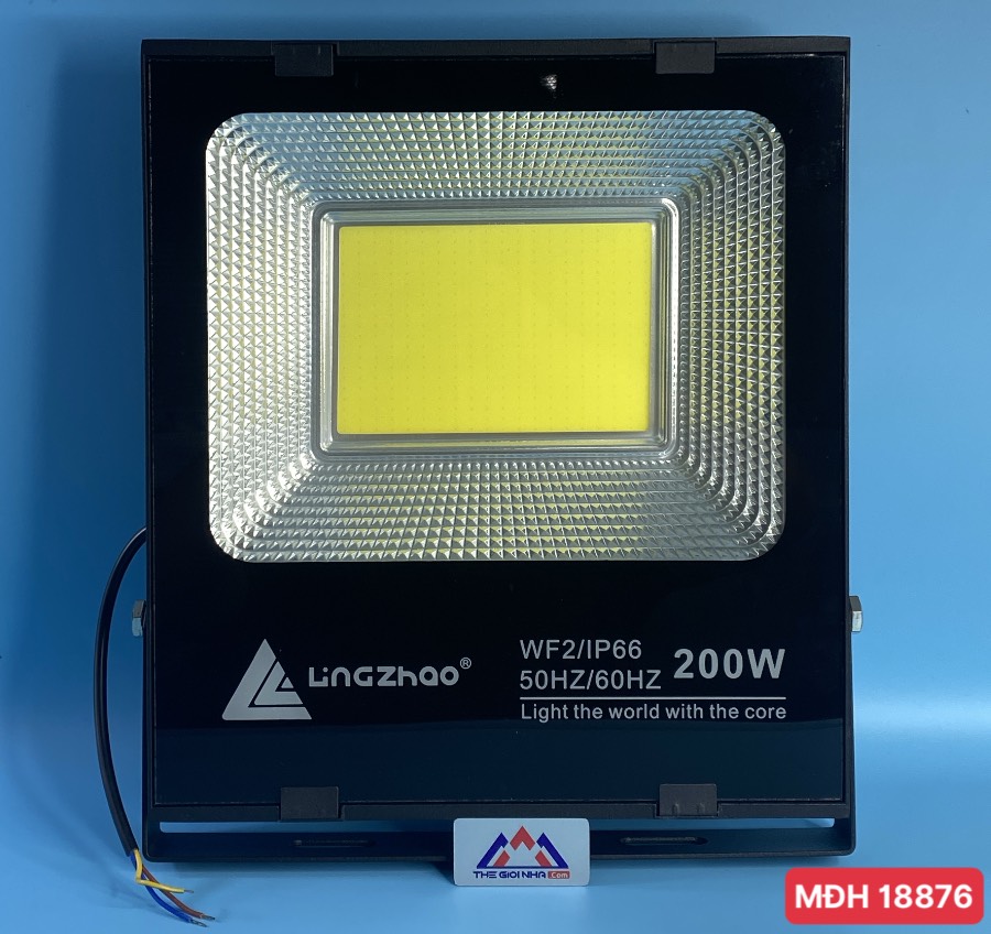 Đèn pha led 200W Lingzhao DPL-007, ánh sáng trắng, Kích thước hộp màu 335*93*374